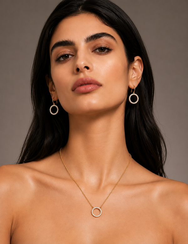 Celestial Spark Halo Necklace