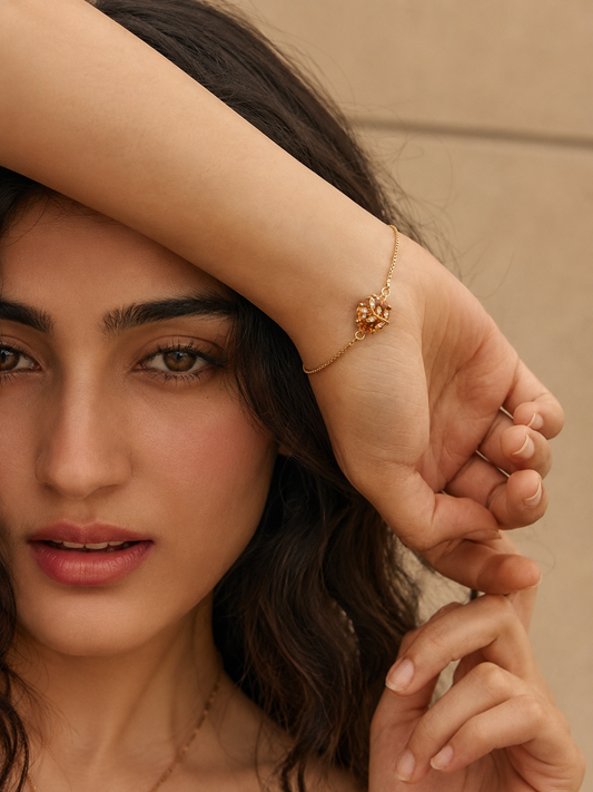 Golden Bloom Adjustable Bracelet