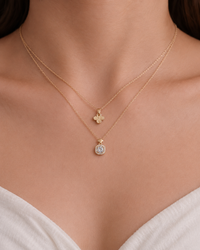 Aurielle Double Charm Layered Necklace