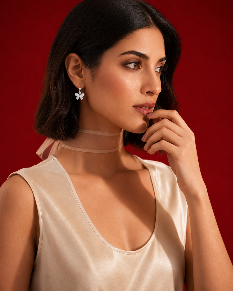 Crystal Butterfly Luxe Earring
