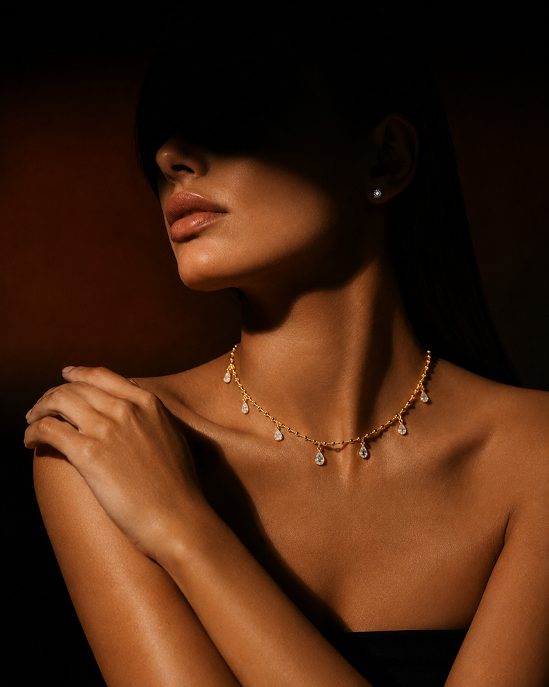 Serenity Crystal Drape Necklace