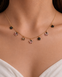 Midnight Flutter Charm Necklace