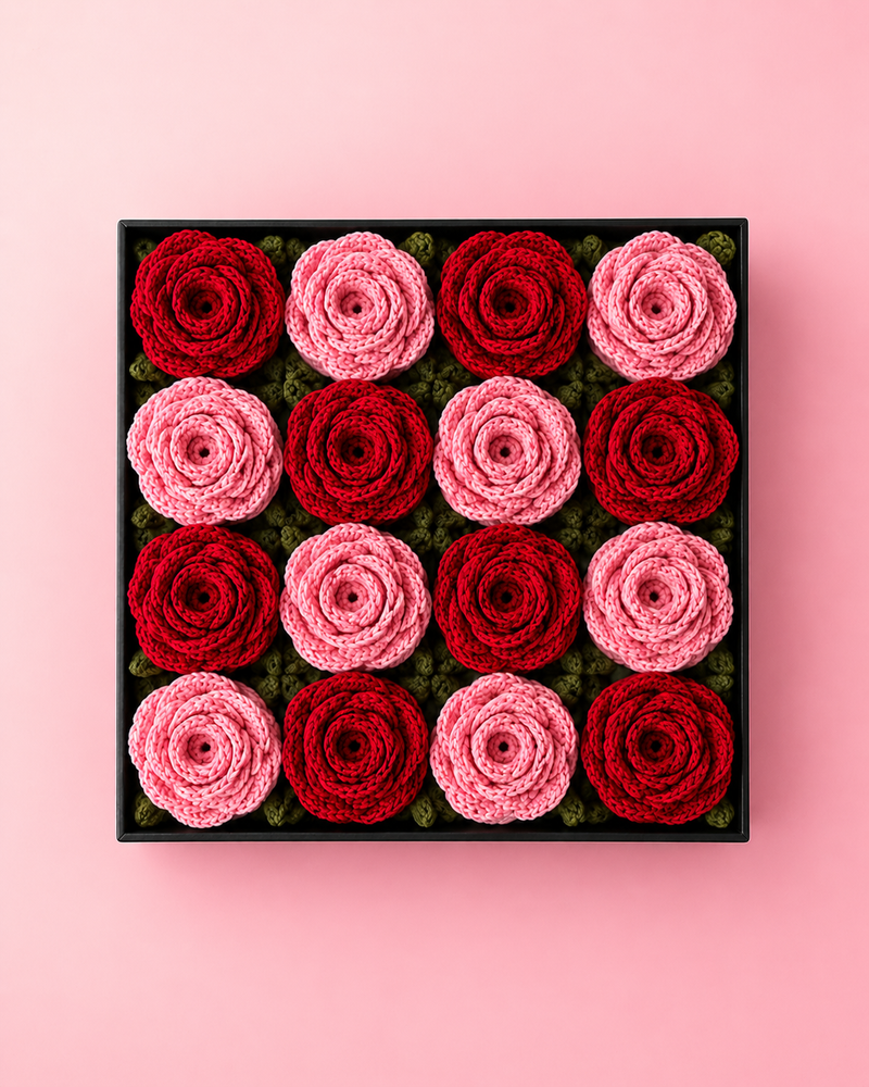 Luxury Crochet Flower Box | Personalized Romantic Gift