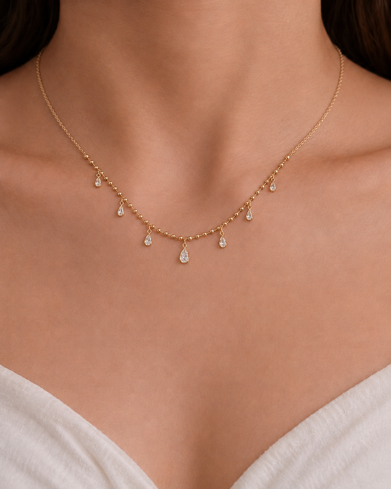 Serenity Crystal Drape Necklace