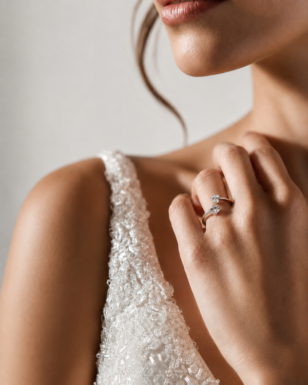 Twin Heart Wrap Ring