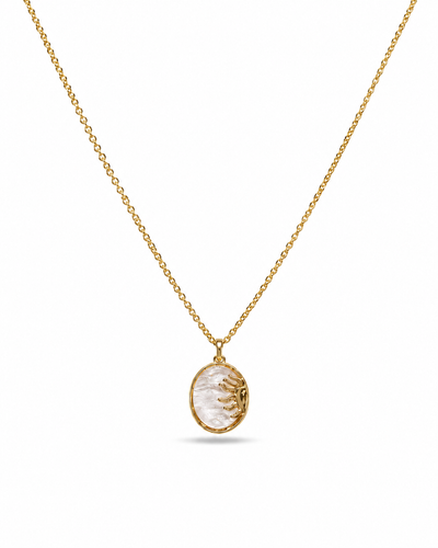 Golden Sunbeam Pearl Pendant Necklace