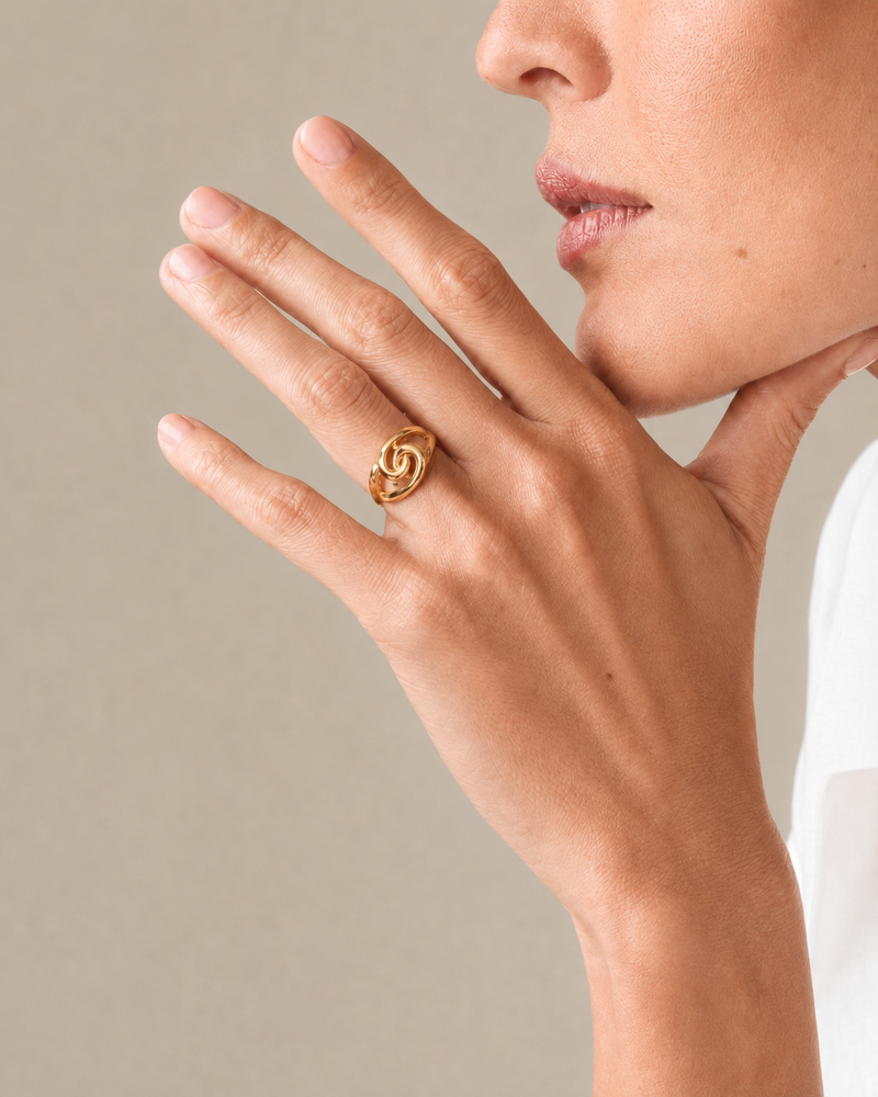 Infinity Swirl Gold Ring