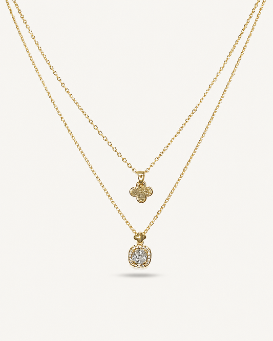 Aurielle Double Charm Layered Necklace