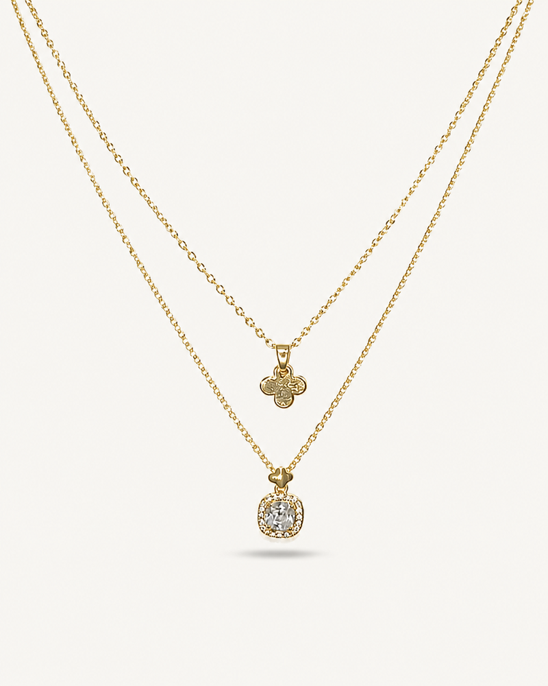 Aurielle Double Charm Layered Necklace