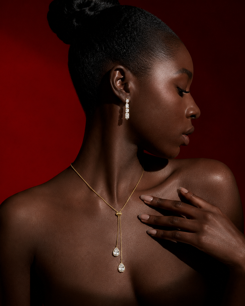 Elegant Dual Drop Adjustable Necklace
