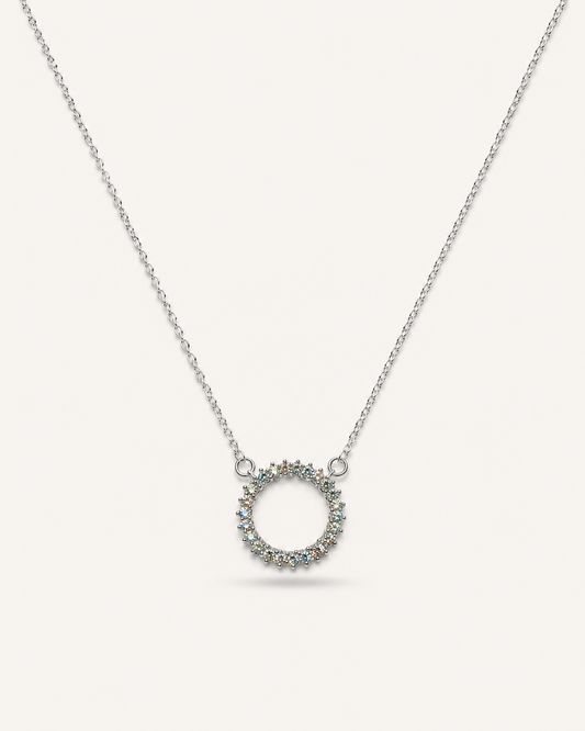 Celestial Spark Halo Necklace