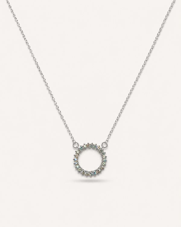 Celestial Spark Halo Necklace