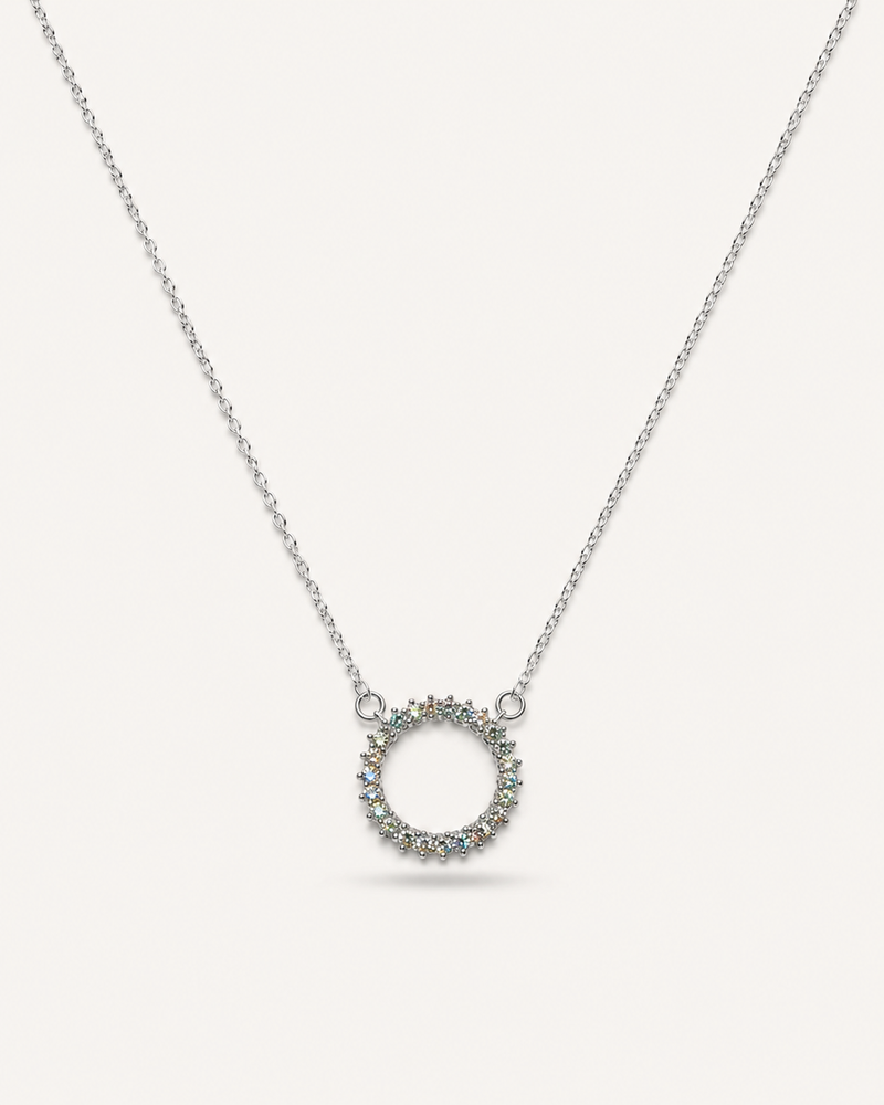 Celestial Spark Halo Necklace