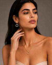 Celestial Spark Halo Necklace