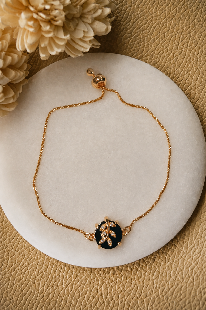 Midnight Leaf Bracelet
