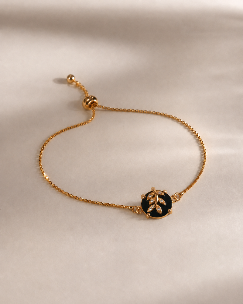 Midnight Leaf Bracelet