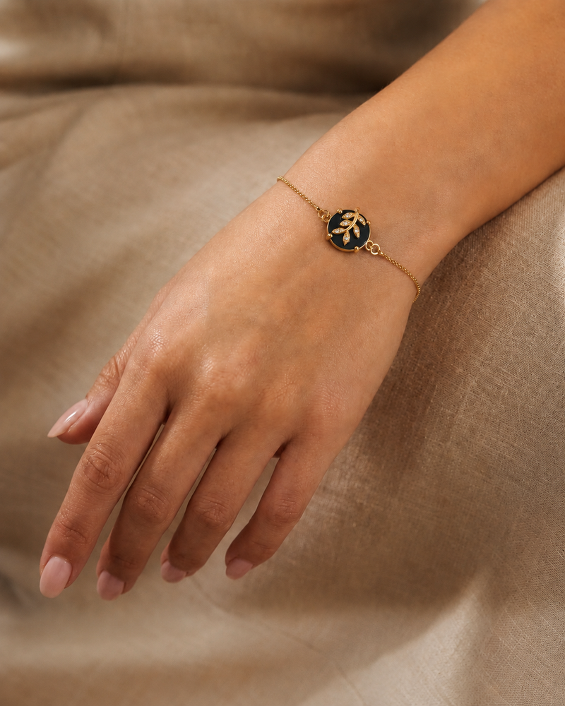 Midnight Leaf Bracelet