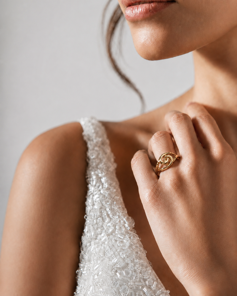 Infinity Swirl Gold Ring