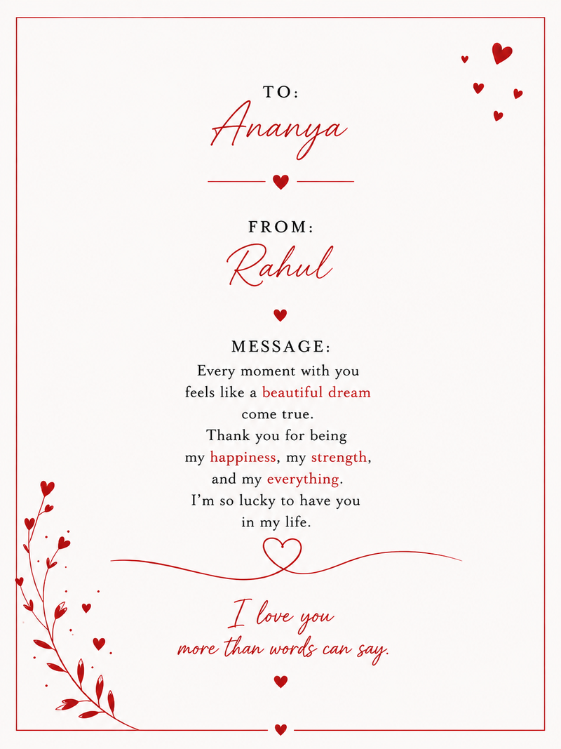Personalized Message Card