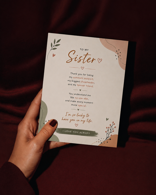 To My Sister — Heartfelt Message Card