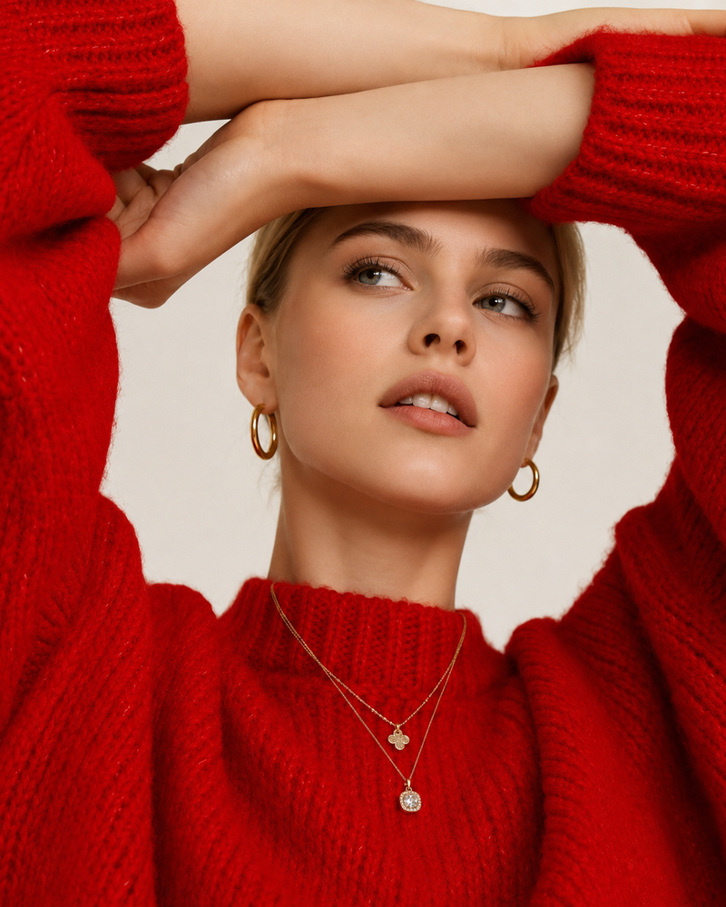 Aurielle Double Charm Layered Necklace