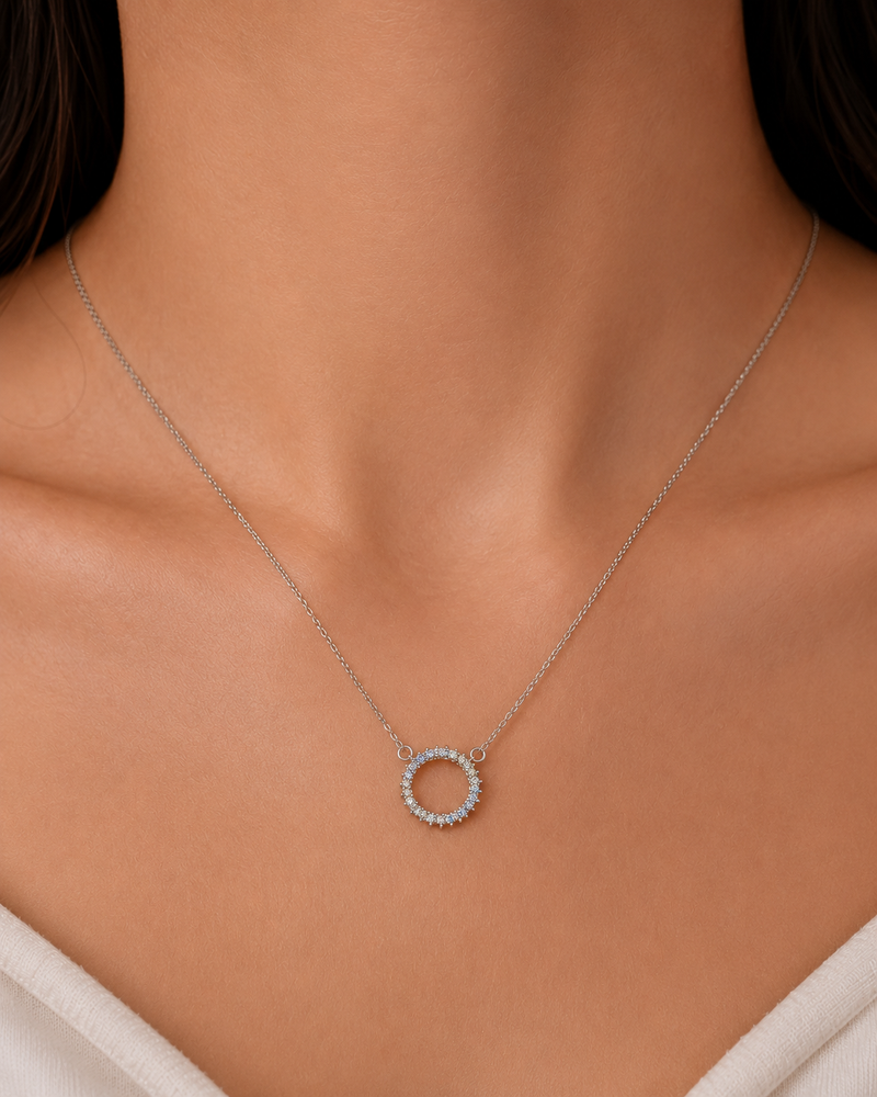 Celestial Spark Halo Necklace