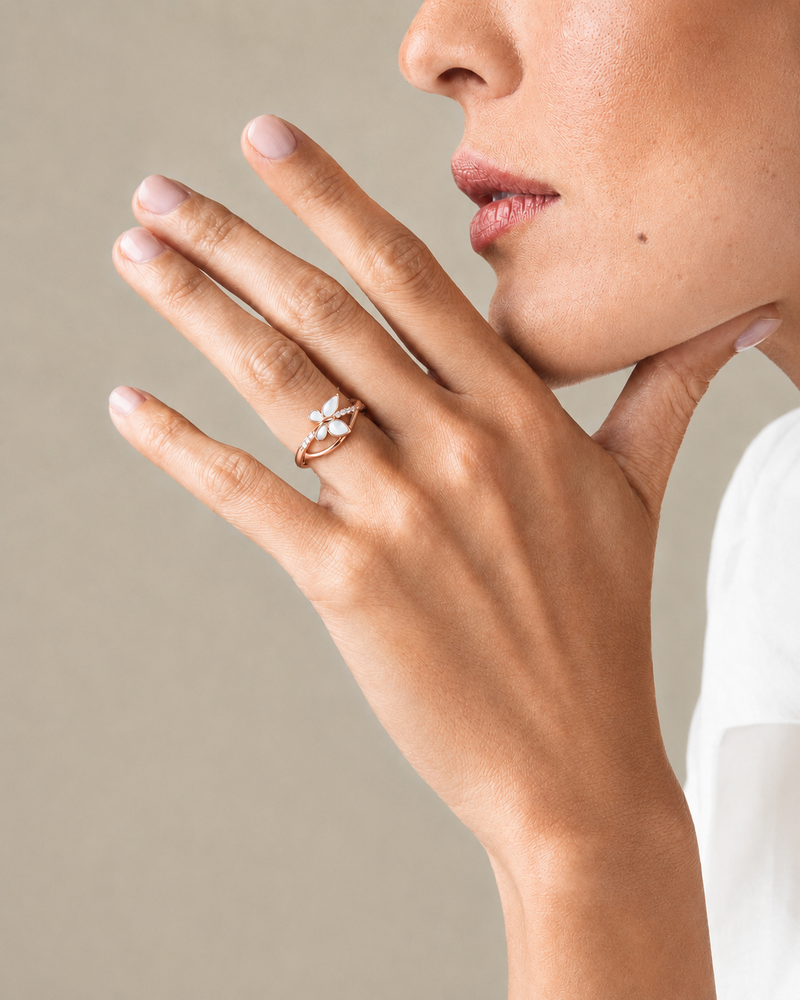 Rose Papillon Ring