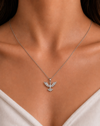 Celestial Angel Wing Pendant Necklace
