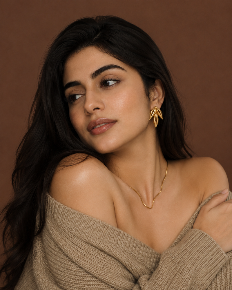 Auric Leaf Luxe Earring