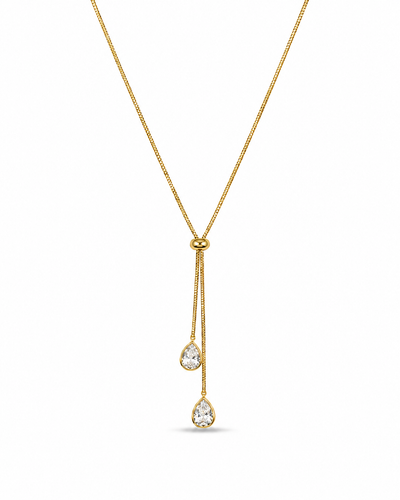 Elegant Dual Drop Adjustable Necklace