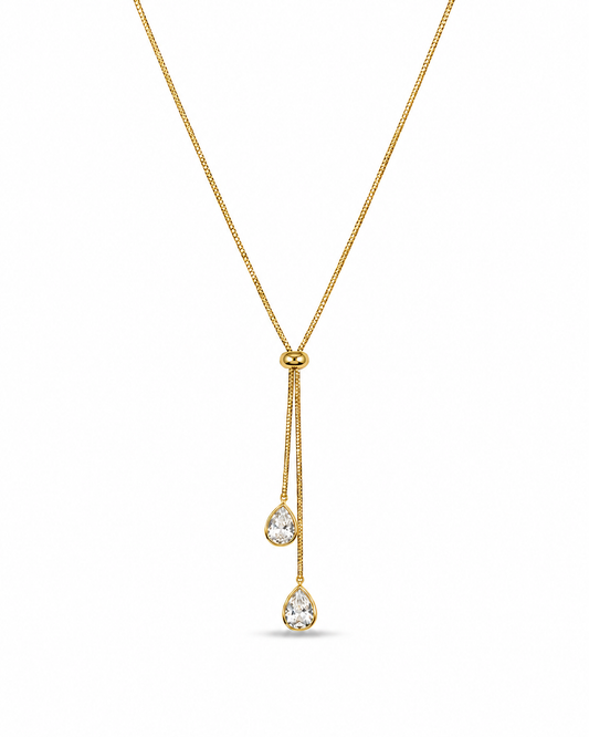 Elegant Dual Drop Adjustable Necklace