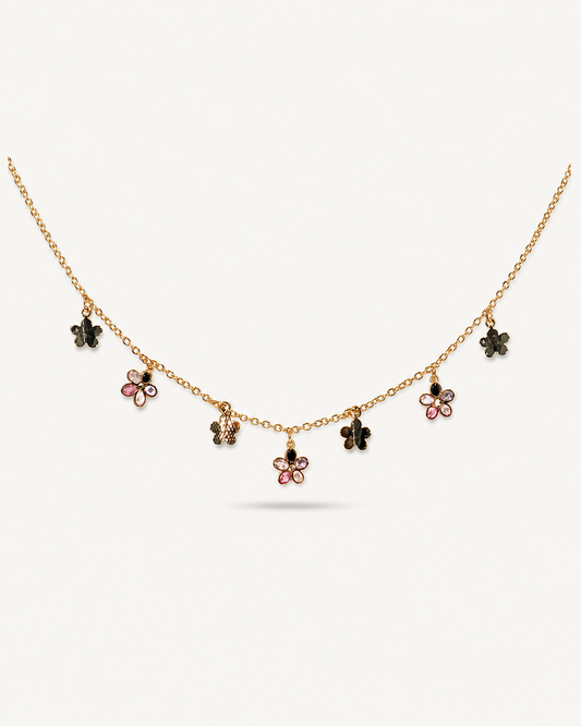 Midnight Flutter Charm Necklace