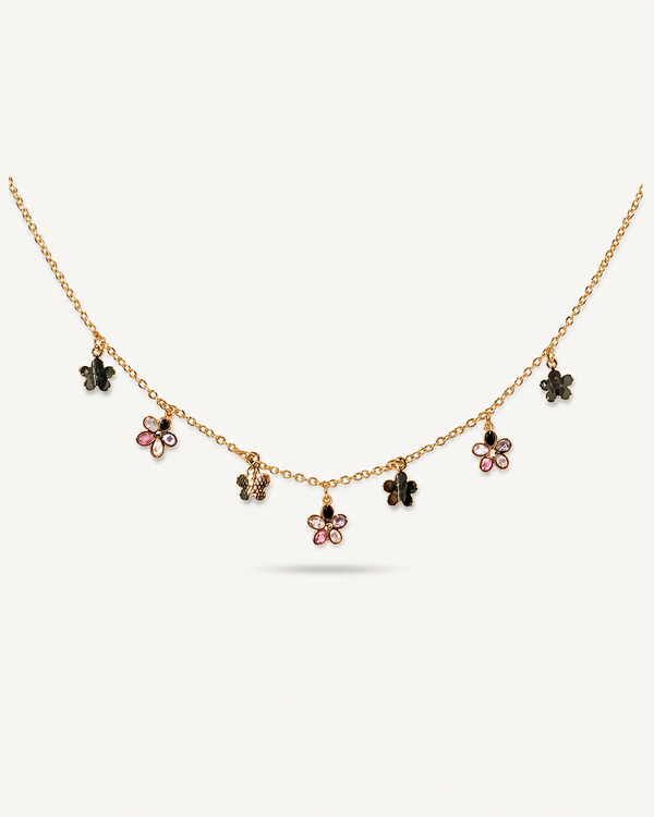 Midnight Flutter Charm Necklace