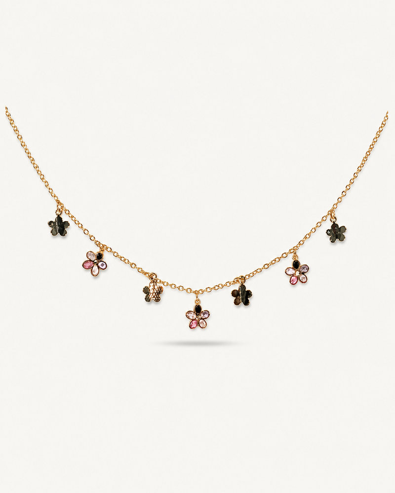 Midnight Flutter Charm Necklace