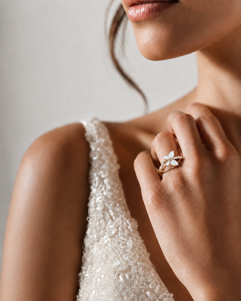 Rose Papillon Ring