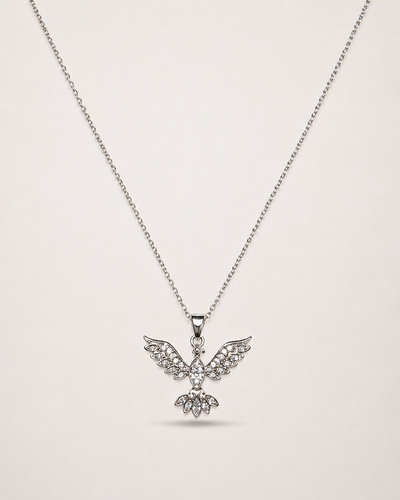 Celestial Angel Wing Pendant Necklace
