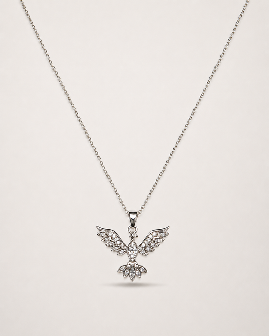 Celestial Angel Wing Pendant Necklace