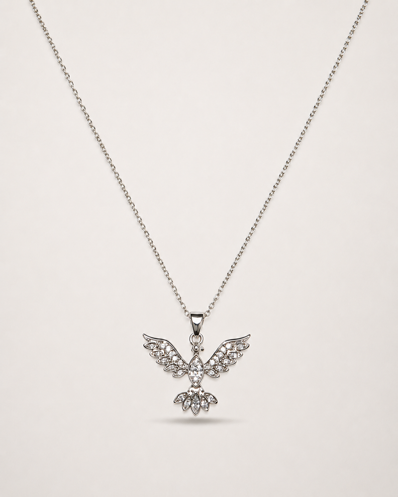 Celestial Angel Wing Pendant Necklace