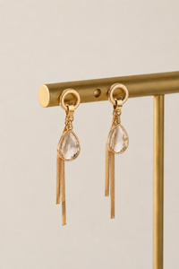 Veloura Crystal Tassel Earrings