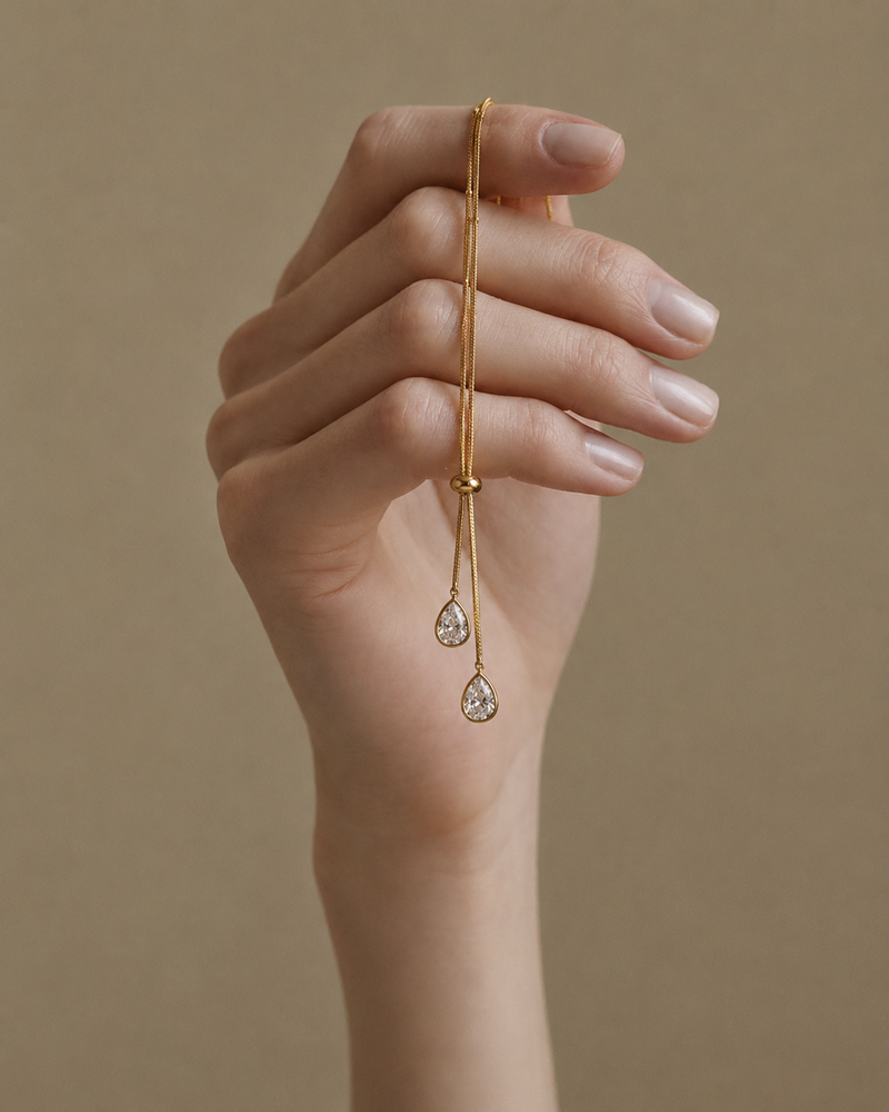 Elegant Dual Drop Adjustable Necklace