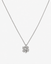 Sparkling Floral Swirl Pendant Necklace