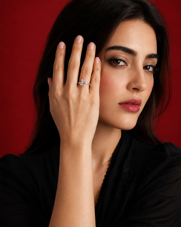 Silver Star Wrap Ring